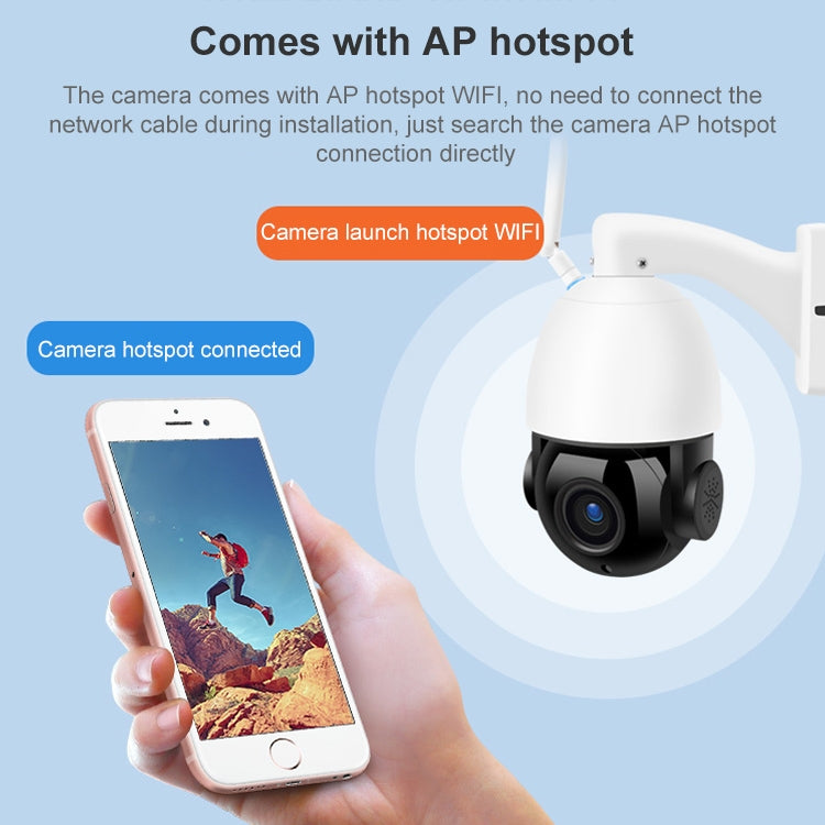 QX5 2.0 Million Pixels 1080P HD 20X Zoom Wireless WiFi Dome Smart Camera, Support Infrared Night Vision / Motion Detection / Voice Intercom / TF Card, AU Plug, WiFi Version QX5 2.0 Million Pixels 1080P HD 20X Zoom Wireless WiFi Dome Smart Camera, Support Infrared Night Vision / Motion Detection / Voice Intercom / TF Card, AU Plug, WiFi Version